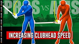 Increasing Your Golf Club Head Speed 🏌️‍♂️💨  Pros vs Ams [upl. by Ordnasela]