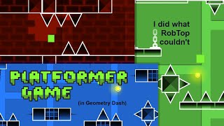 How I made a REAL PLATFORMER in Geometry Dash 211 [upl. by Anitnelav]