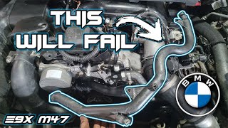 Replacing The Coolant Return Pipe On A Bmw E90 M47  Easy Diy [upl. by Nosnej]