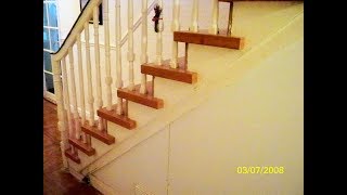 STAIR MAKE OVER INSTALLING LAMINATE FLOORING ON STAIRSLAMINATE STAIRS ★★★★★ [upl. by Eidas]