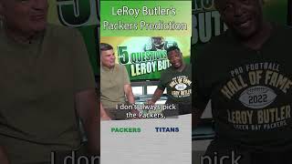 LeRoy Butler makes his Week 3 prediction for Packers vs Titans NFL game [upl. by Ender]