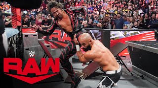 Ricochet takes on Shinsuke Nakamura in a Falls Count Anywhere Match Raw highlights Oct 16 2023 [upl. by Andrea]