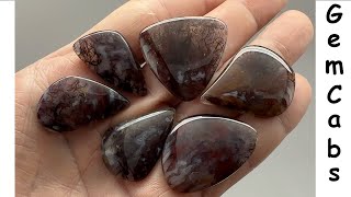 Maury Mountain Oregon Red Moss Agate Slab to Cabs [upl. by Teak64]