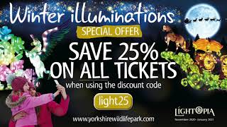 Winter Illuminations at Yorkshire Wildlife Park Special Offer [upl. by Cecily555]