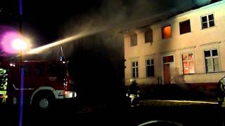 Feuer Schloss Baruth  BaruthMark Hauptstrasse TF 19012012 [upl. by Iak318]