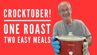 Crocktober One Chuck Roast Two Easy Meals – Italian Beef Sandwiches amp Beef and Noodles [upl. by Aicnelev]