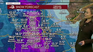 Denver snow forecast Latest potential totals timeline [upl. by Whiffen]