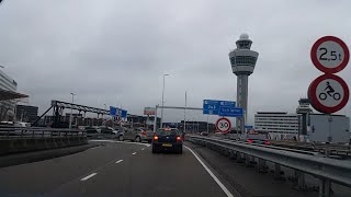 Dashcam Beelden Amsterdam A4 Knooppunt Badhoevedorp 》Schipholtunnel 》Schiphol Parkeergarage [upl. by Valerle]