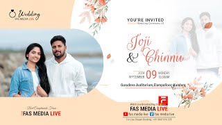 JOJI  CHINNU  WEDDING  LIVE ON FAS MEDIA LIVE [upl. by Pen726]