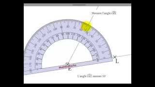 Comment mesurer un angle aigu avec un rapporteur [upl. by Falito]
