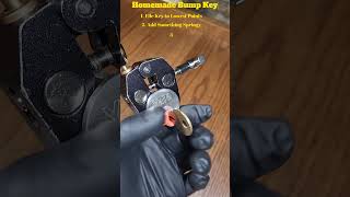 Lock Whacked Homemade Bump Key 🔑 shorts edc tools homemade locksport lockpicking security [upl. by Conan]