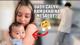 BABY CALYX KAMUKHA NA NI MOMMY SABBY 🤗🥰🫶🩵 sabbyandsophia yabby yajifigueroa mannixtv [upl. by Llorrad466]