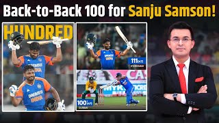 IND vs SA Sanju Samson becomes the first Indian to score backtoback 100s in T20 History [upl. by Ahseele223]