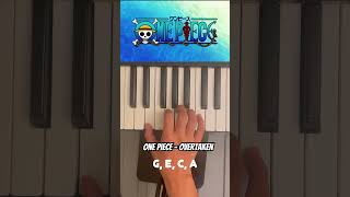 One piece  Overtaken easy piano tutorial [upl. by Giarg606]