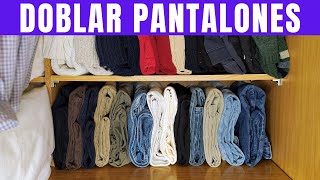 Cómo doblar pantalones para ahorrar espacio Método Bolsillito [upl. by Nette213]