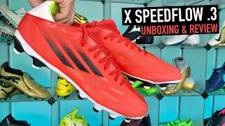 ADIDAS X SPEEDFLOW 3  UNBOXING amp REVIEW [upl. by Ansaev491]