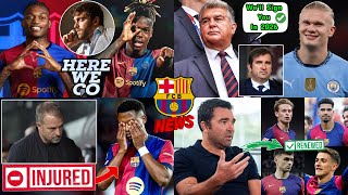 Transfer Targets LEAKED💣 Laporta’s Haaland GOAL🚨 Ansu Fati Injured AGAIN🚑 Decos Renewal PLAN✍️ [upl. by Leuams]