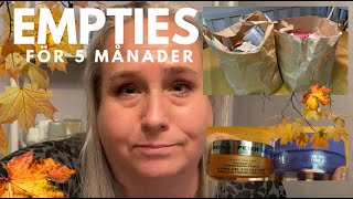 Empties för 5 månader Över 40 sheetmasks 🤪 [upl. by Nelie]