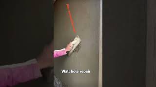 Wall hole close and repair plaster work construction [upl. by Bum360]