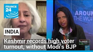 Indias Kashmir records high voter turnout – without Modi’s BJP on ballot • FRANCE 24 English [upl. by Nothgierc]