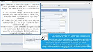 Renta 2022  Deducción por obras para la mejora en el consumo de energía primaria no renovable [upl. by Iverson]