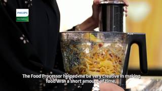 Philips Food Processor tips with Arwa  نصائح إستخدام جهاز تحضير الطعام مع أروى [upl. by Ocirederf604]