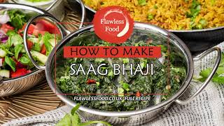 Saag Bhaji  Indian Spinach Recipe [upl. by Enyaz]