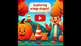 Colors and Shapes  Orange Cones and Crescents  ROYGBIV Fun Learning for Kids [upl. by Hahcim396]