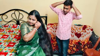 A Relaxing 😌 Head Massage By Barber Indian relaxing head massage and hair play [upl. by Cran]