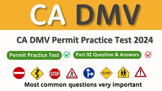 California DMV Permit Practice Test 2024  20 Hardest Questions amp Answers [upl. by Airal]