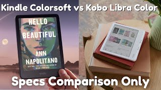 Kindle Colorsoft vs Kobo Libra Color  Specs Only Comparison [upl. by Eupheemia]