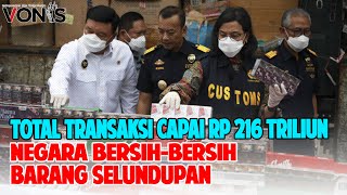 Barangbarang Selundupan Dimusnahkan Total Transaksi Rp 216 Triliun dalam 4 Tahun Terakhir [upl. by Anerhs]