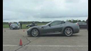 Ferrari 599 GTB F1 vs Porsche 911 Turbo TipTronic  GTBoard [upl. by Ellehs]