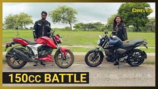 TVS Apache RTR 160 4V vs Yamaha FZS Fi V30 Comparison Review [upl. by Niklaus]