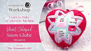 No Sew Quilted Heart Shaped Ornament [upl. by Ilrebma891]