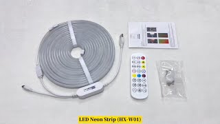 HXW01 Waterproof LED Neon Light Strip Durability and Brilliance in Action [upl. by Laeno843]