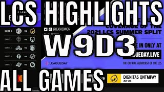 LCS Highlights ALL GAMES W9D3 Summer 2021 amp Final League Standings [upl. by Bueschel]