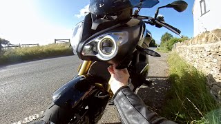 Ohlins adjustable steering damper Part Two  Testing ※ BMW S1000R [upl. by Eynenihc]