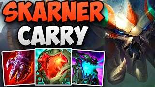 90 WIN RATE SKARNER JUNGLE DOMINATING SPLIT 3  CHALLENGER SKARNER JUNGLE GAMEPLAY  Patch 1419 [upl. by Voltmer]