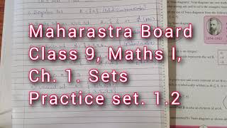 Std 9  Maths 1  Chap 1  Practice set 12 [upl. by Annala936]