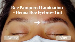 Eyebrow Transformation  Brow Lamination  Henna Eyebrow Tint Bee Pampered Professional Training [upl. by Ehcnalb]