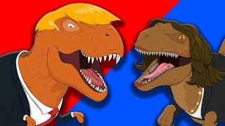 ♪ TRUMPREX vs KAMALASAURUS  Animated Song [upl. by Annohsal]