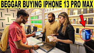 Beggar Buying IPHONE 13 Pro Max With CHEQUE  Rich Beggar SmartiesPrankTV [upl. by Nino]