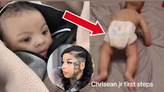 FOOTAGE Chrisean Jr Started “CRAWLING” Chrisean Rock Is Proud”‼️🙌 [upl. by Shirline]