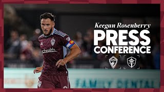 Press Conference  Keegan Rosenberry on result against Seattle celebrating fans in 2024 home finale [upl. by Garris]