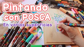 Pintando con POSCA en varias superficies ¿Funcionan 😮  REVIEW y más [upl. by Erikson626]