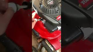 How to check oil level on GCV160 mower toro 22” recycler oil leak mower diy [upl. by Hauck]