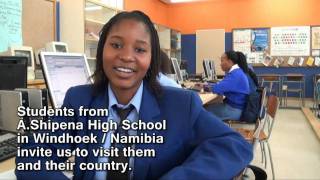 Students from AShipena High School in Windhoek  Namibia invite us to visit them and their county [upl. by Ydassac]