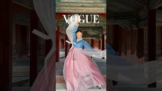 Vogue challenge in Korea🪭📸 Vogue vogue hanbok korea hannahmchutchison shorts magazine [upl. by Masera861]