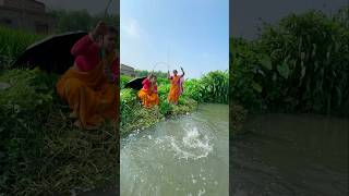 Two Village Lady Unique Hook Fishing fishtrap fishingmethod traditionalfishing fishingtechnique [upl. by Anillek]